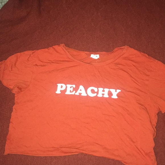 Garage peachy cropped tee - Picture 1 of 4